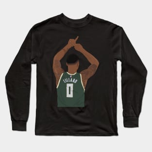 Damian Lillard digital illustration Long Sleeve T-Shirt